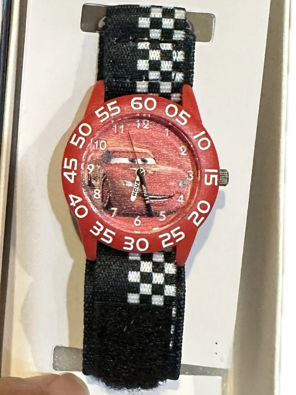DISNEY CARS TIME TEACH TRAINER WATCH RED BLACK CHILDREN YOUTH LAND WORLD TRAVEL